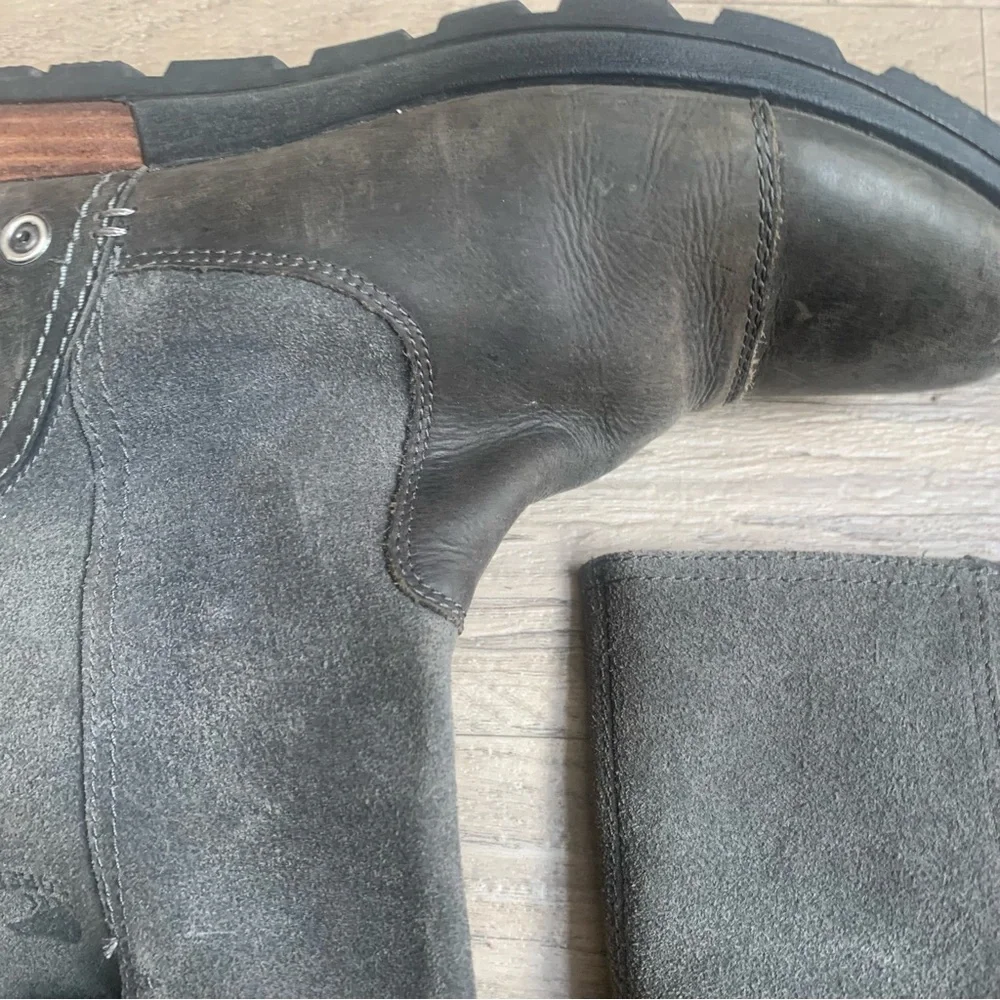 Sorel Major Pull On Buckle Suede Leather Contrast Boots - Picture 3 of 16